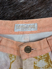 Roberto Cavalli 2001 Eye and Rose Printed Jeans