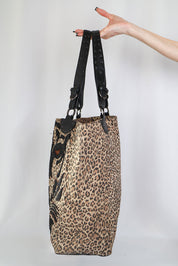 Gai Mattiolo Leopard Beaded Tote Bag