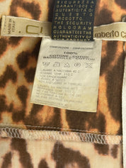 Roberto Cavalli Class 2000s Leopard Print Midi Skirt - S/M