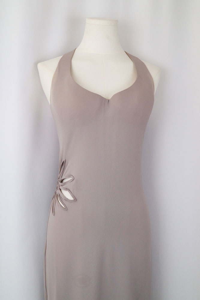 90s La Perla Warm Grey Maxi Dress - M