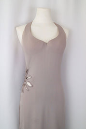 90s La Perla Warm Grey Maxi Dress - M