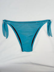 Tenera Carlotta 2000s Teal Embroidered Floral Halter Bikini Set - M