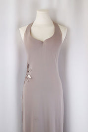90s La Perla Warm Grey Maxi Dress - M