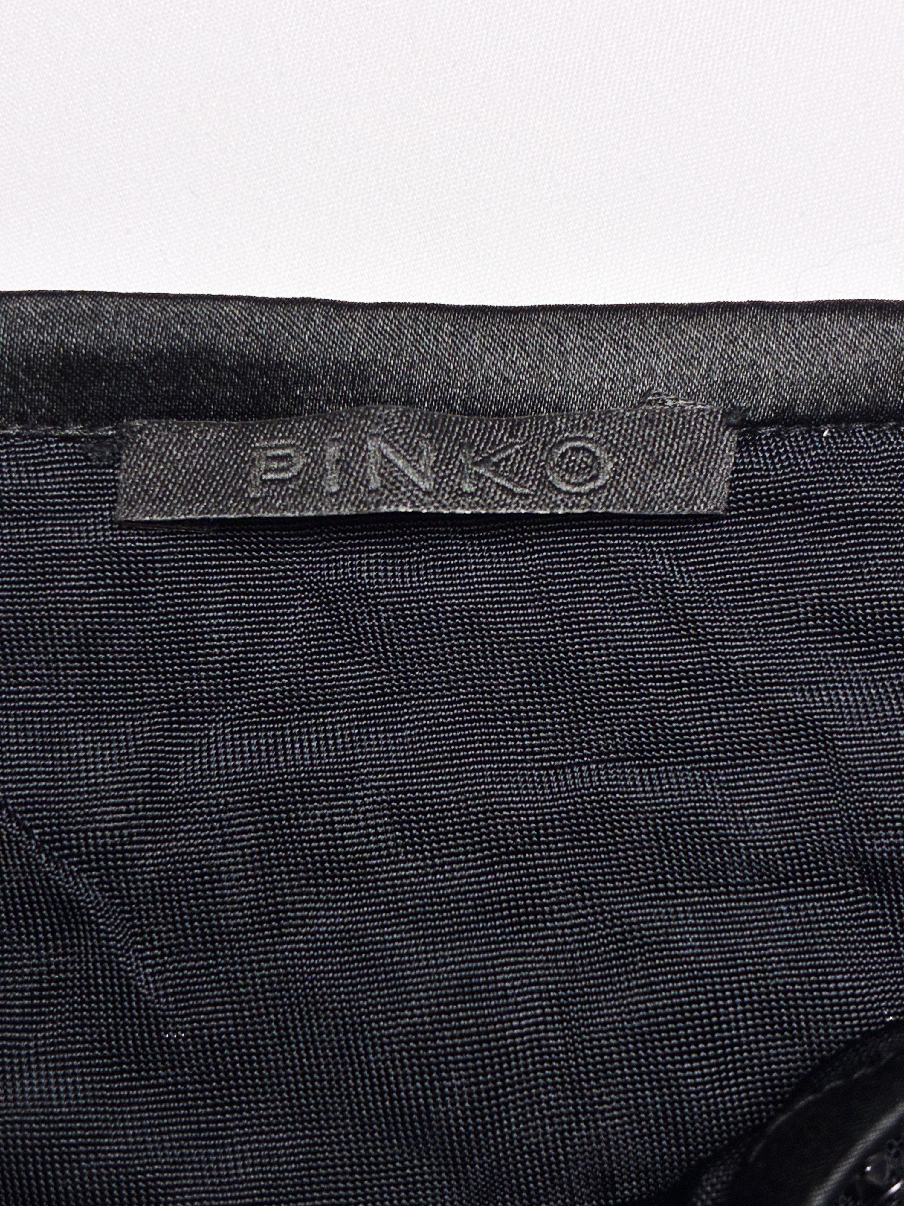 Pinko 2000s "STAR" Black Sequin Fringe Mini Skirt - S