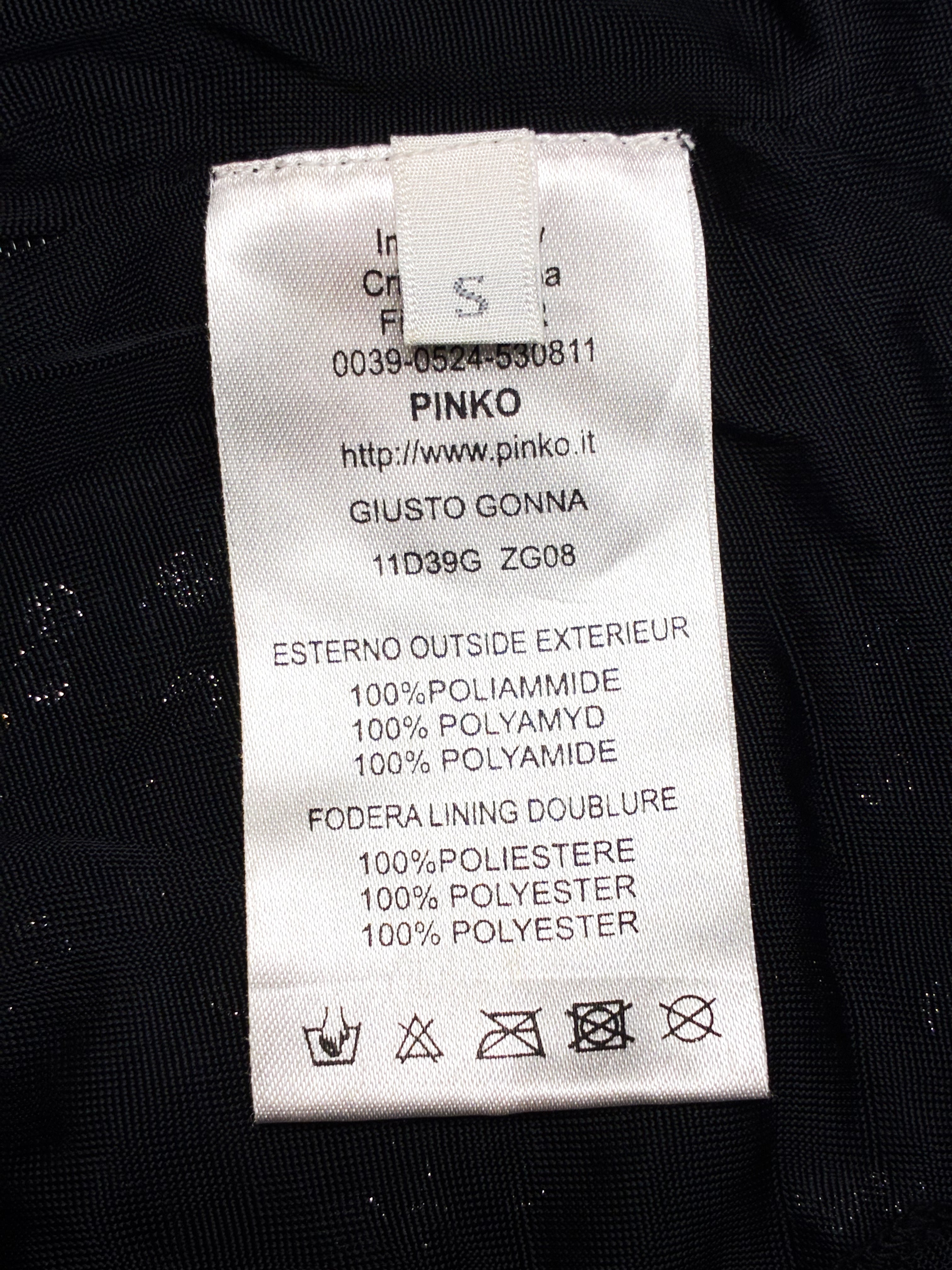 Pinko 2000s "STAR" Black Sequin Fringe Mini Skirt - S