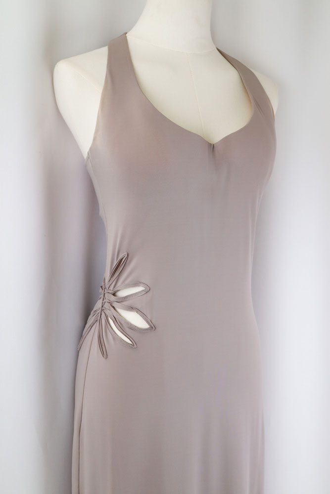 90s La Perla Warm Grey Maxi Dress - M
