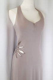 90s La Perla Warm Grey Maxi Dress - M