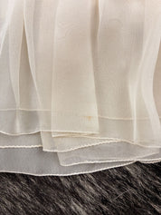 D&G 2000s Ivory Silk Tiered Mini Dress