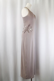 90s La Perla Warm Grey Maxi Dress - M