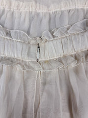 D&G 2000s Ivory Silk Tiered Mini Dress