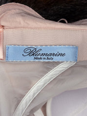 Blumarine 2000s Pink Silk Ruffle Halter Dress