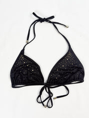 Patrizia Pepe 2000s Crystal Embellished Halter Bikini Set - S