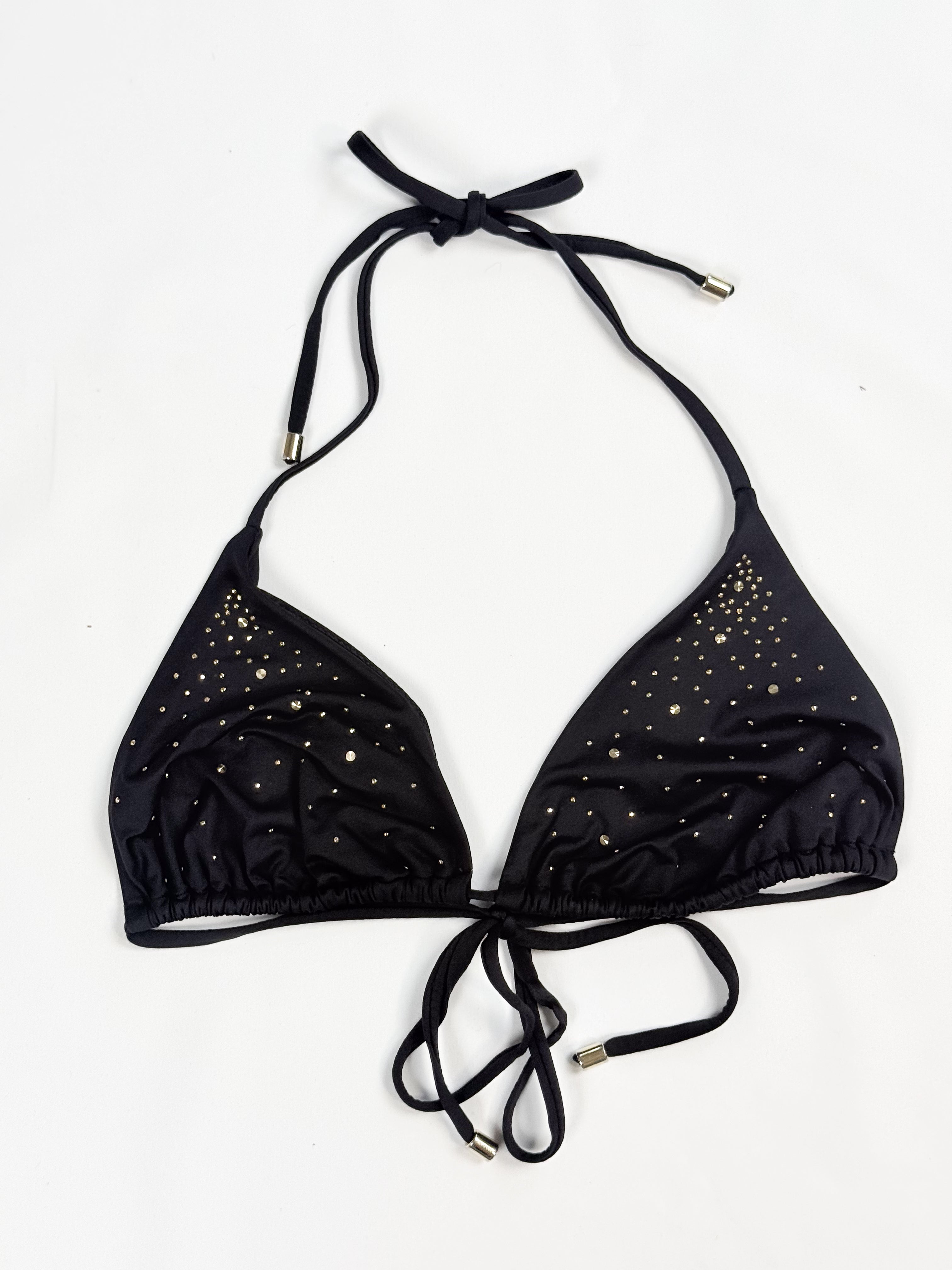 Patrizia Pepe 2000s Crystal Embellished Halter Bikini Set - S