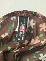 Occhi Verdi by La Perla 2000s Brown Floral Mesh Cami - S/M