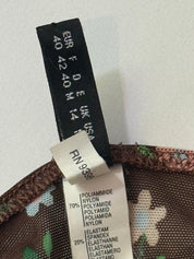 Occhi Verdi by La Perla 2000s Brown Floral Mesh Cami - S/M