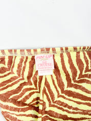 Pin-Up Stars 2000s Zebra Print Sequin Sunflower Halter Bikini Set