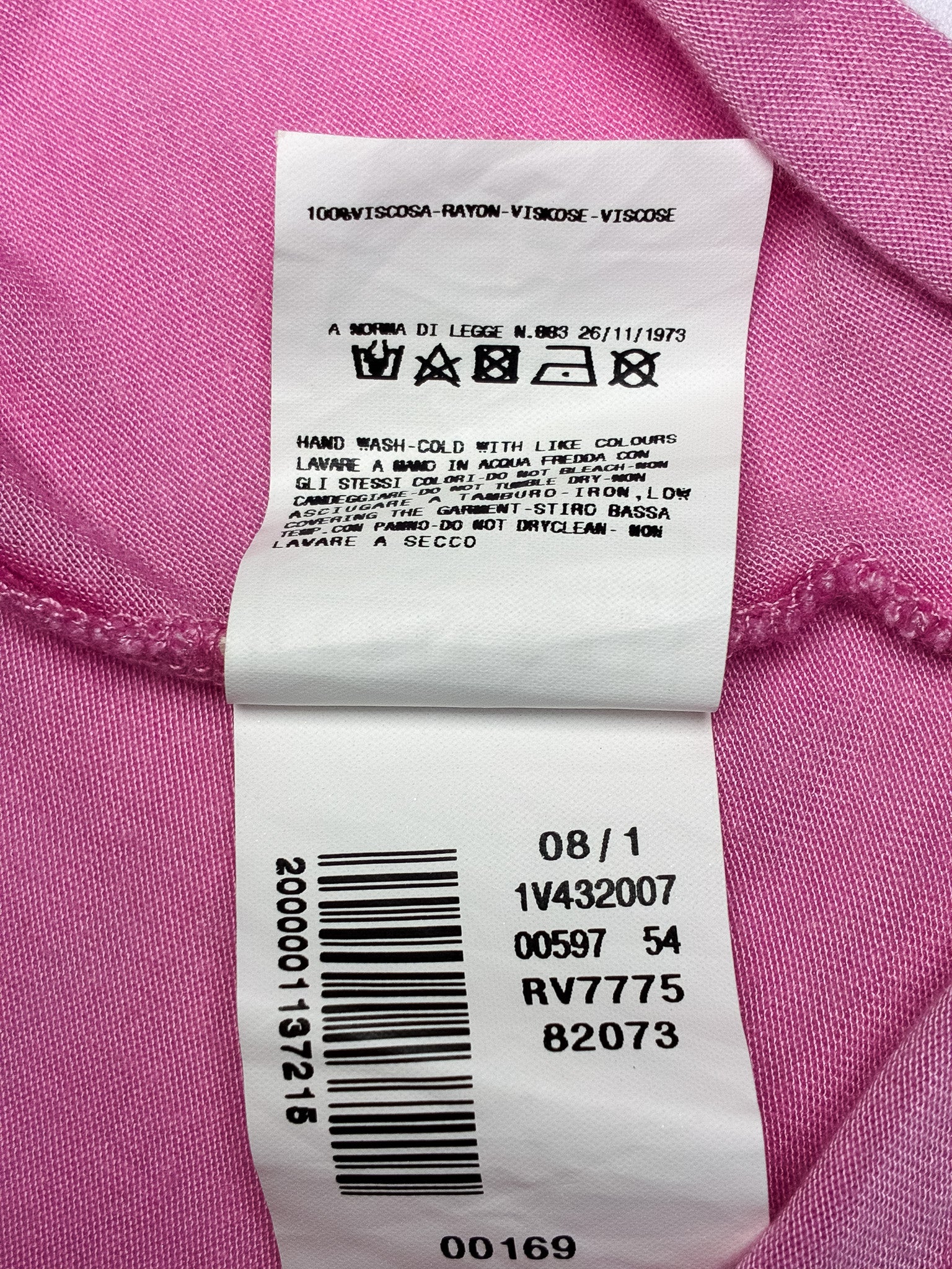 Versace Jeans Couture 2000s Pink Sparkly Tank with Silver Hardware - M