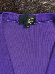 Just Cavalli 2000s Deep Violet Ruched Mini Dress