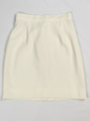 Alberto Makali 1990s Cream Double-Breasted Sculptural Skirt Suit - XS/S