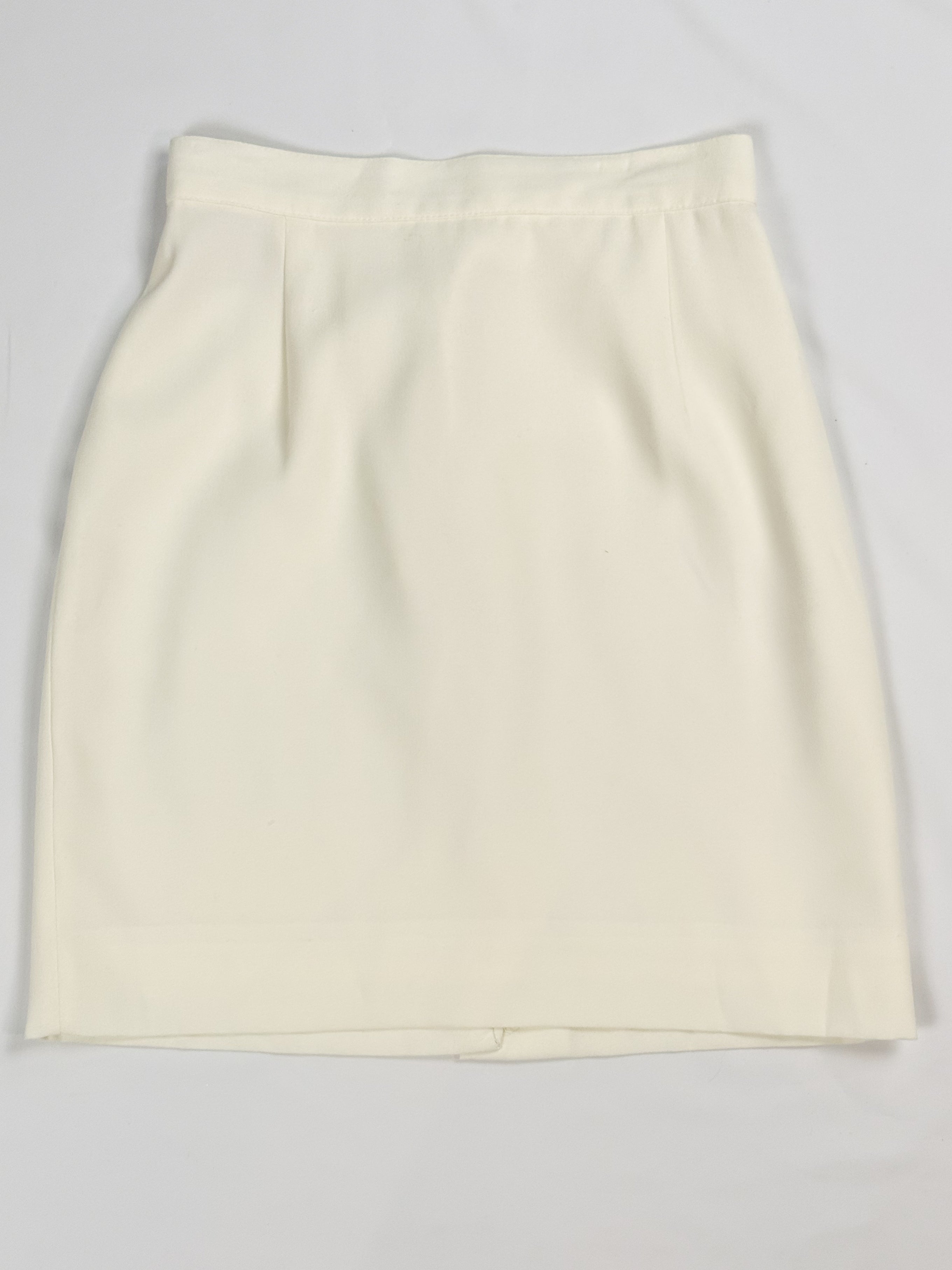 Alberto Makali 1990s Cream Double-Breasted Sculptural Skirt Suit - XS/S