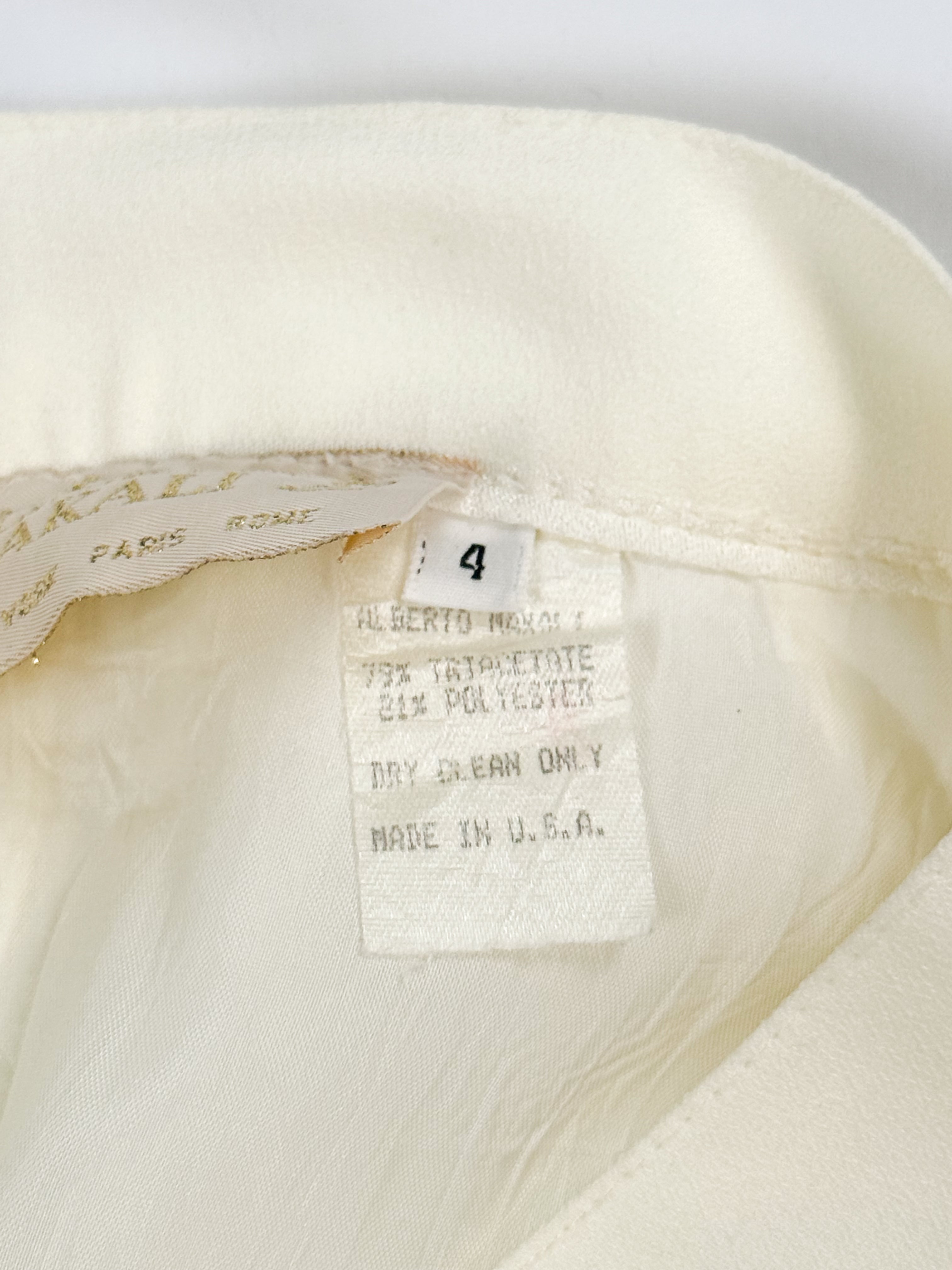 Alberto Makali 1990s Cream Double-Breasted Sculptural Skirt Suit - XS/S