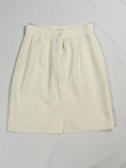 Alberto Makali 1990s Cream Double-Breasted Sculptural Skirt Suit - XS/S