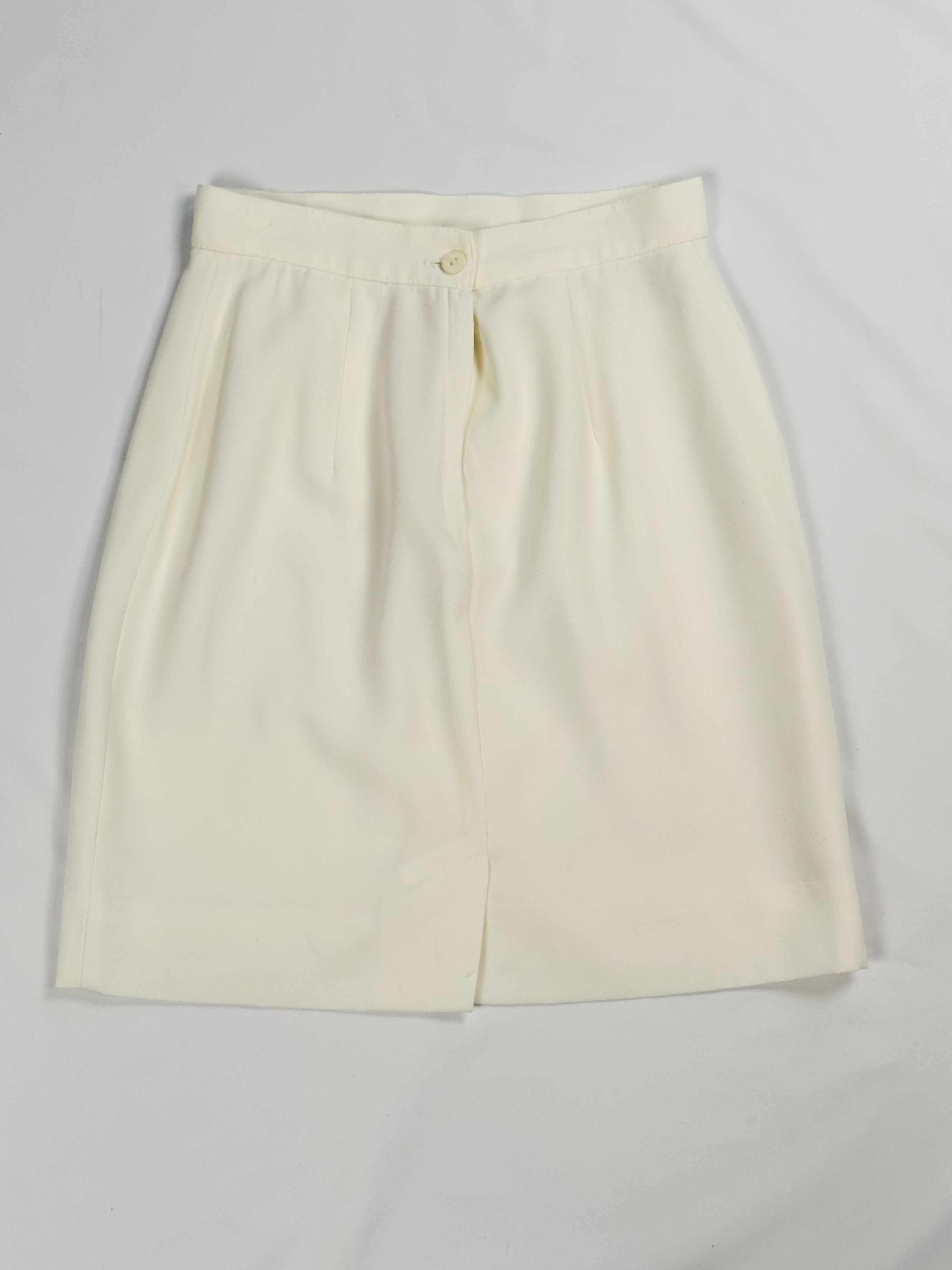 Alberto Makali 1990s Cream Double-Breasted Sculptural Skirt Suit - XS/S