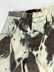 Just Cavalli 2000s Abstract Brushstroke Wide-Leg Jeans - XS/S