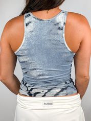 Just Cavalli 2000s Denim Print Racerback Tank - S/M
