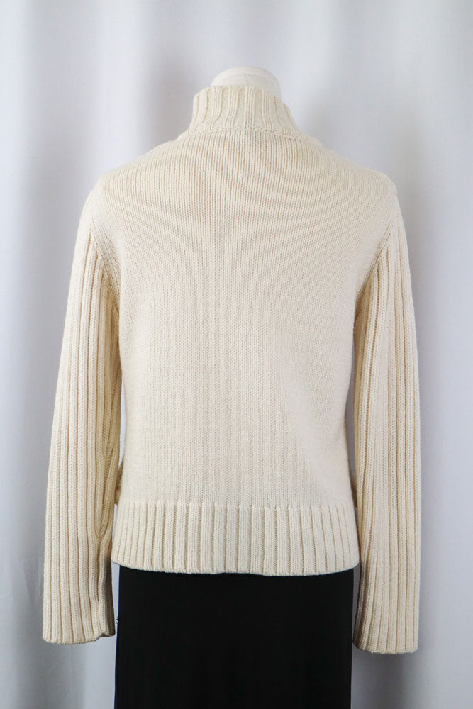Fuego Cream Knit Cardigan Intricate Embellishment