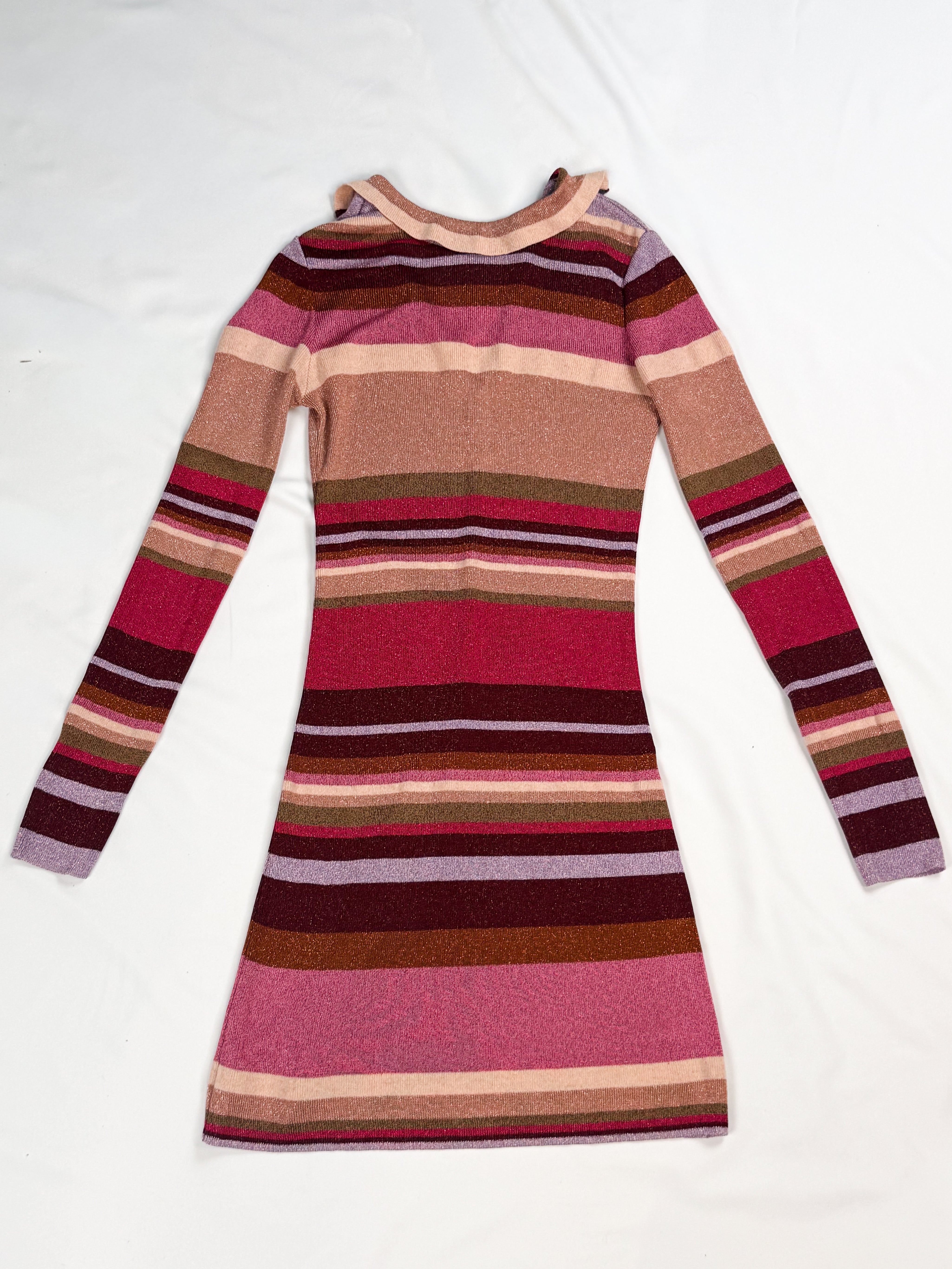 D&G Dolce & Gabbana FW 2000 Striped Knit Dress - M