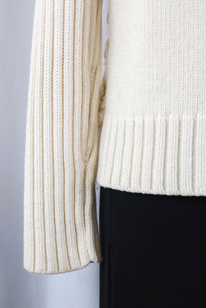 Fuego Cream Knit Cardigan Intricate Embellishment