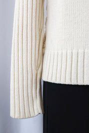 Fuego Cream Knit Cardigan Intricate Embellishment