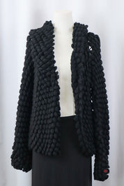 2000s Roberto Cavalli Black Wool Knit Cardigan – M