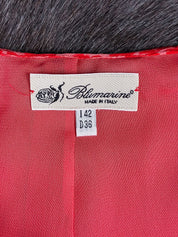 Blumarine 2002 Red Flared Trousers with Leopard Chiffon Inserts