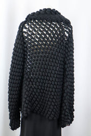 2000s Roberto Cavalli Black Wool Knit Cardigan – M