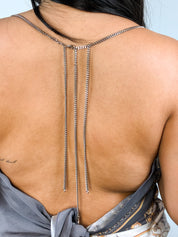 Patrizia Pepe 2000s Grey Baroque Print Silk Chain Strap Camisole - S-L