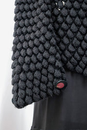 2000s Roberto Cavalli Black Wool Knit Cardigan – M
