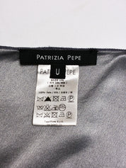 Patrizia Pepe 2000s Grey Baroque Print Silk Chain Strap Camisole - S-L