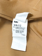 Gianfranco Ferré Studio 1990s Camel Stripe Cotton Zip Jacket - M
