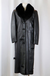 2000s Just Cavalli Black Leather Coat – M/L