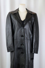 2000s Just Cavalli Black Leather Coat – M/L