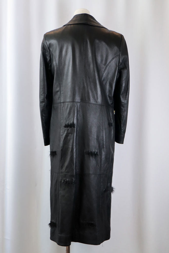 2000s Just Cavalli Black Leather Coat – M/L