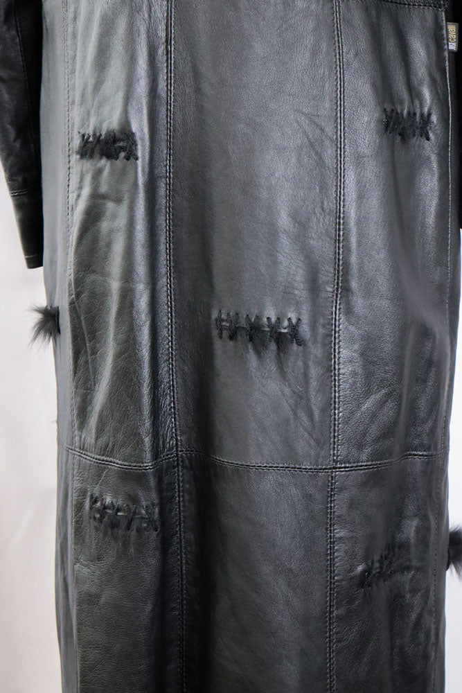 2000s Just Cavalli Black Leather Coat – M/L