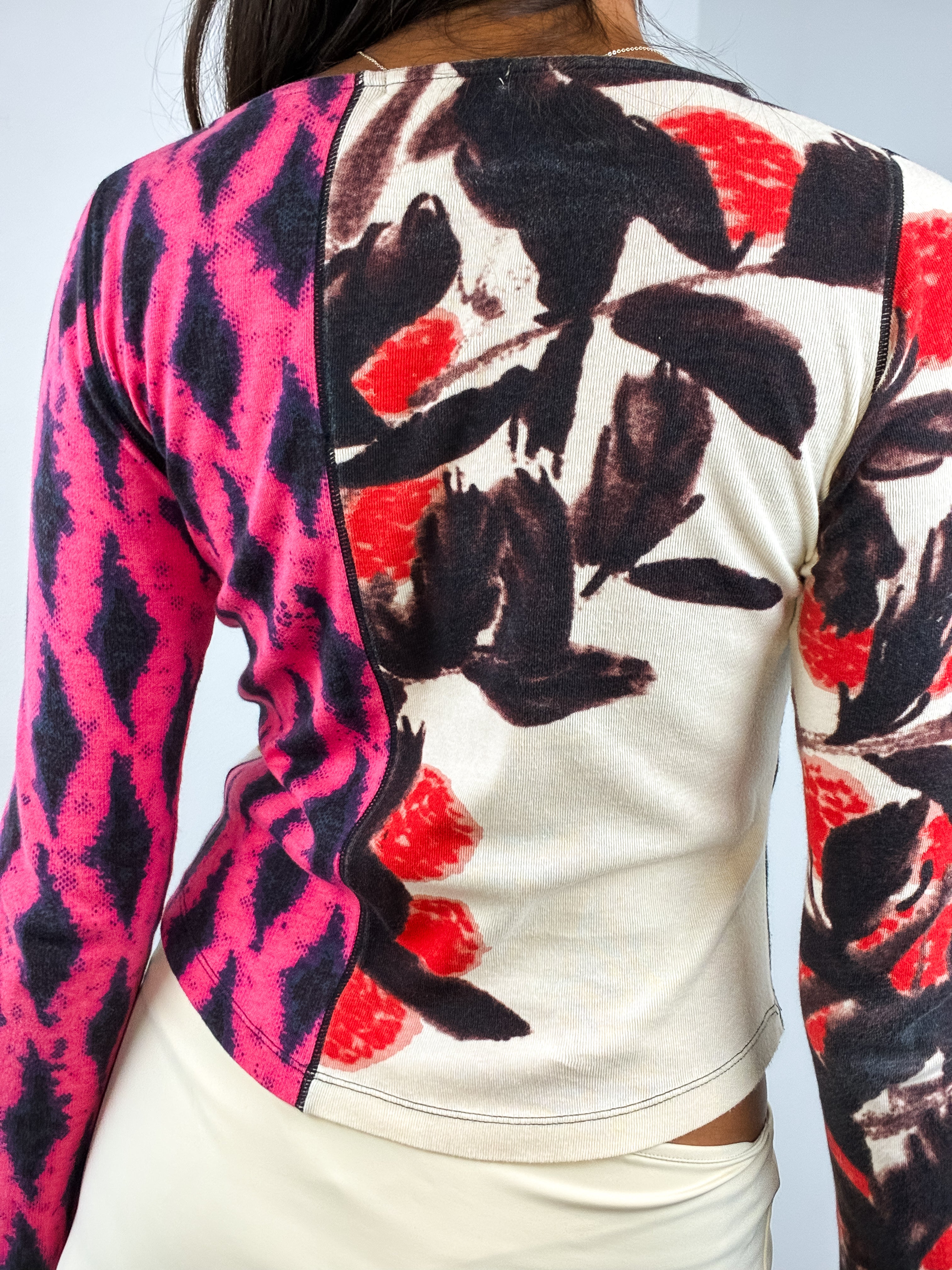 Custo Barcelona 2000s Pop Art Portrait Print Long Sleeve Top - XS/S