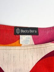 Docks Dora 2000s Op-Art Wave Print Micro Mini Skirt - S