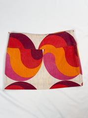 Docks Dora 2000s Op-Art Wave Print Micro Mini Skirt - S