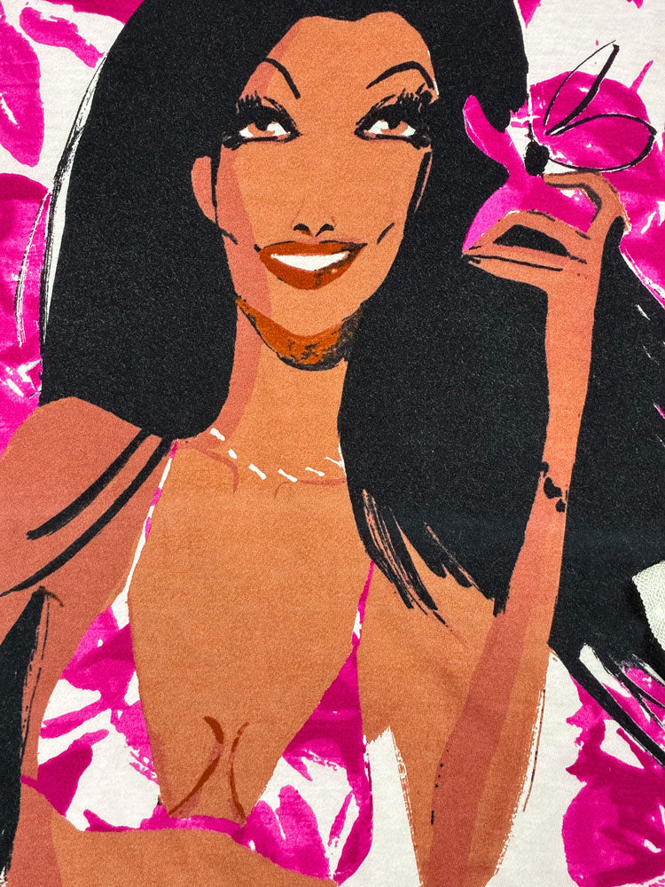 Custo Barcelona 2000s Pink Long Sleeve Graphic Top