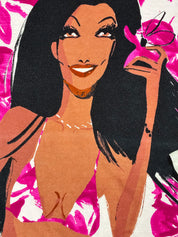 Custo Barcelona 2000s Pink Long Sleeve Graphic Top