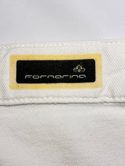 Fornarina 2000s White Denim Glitter Star Corset Top - M